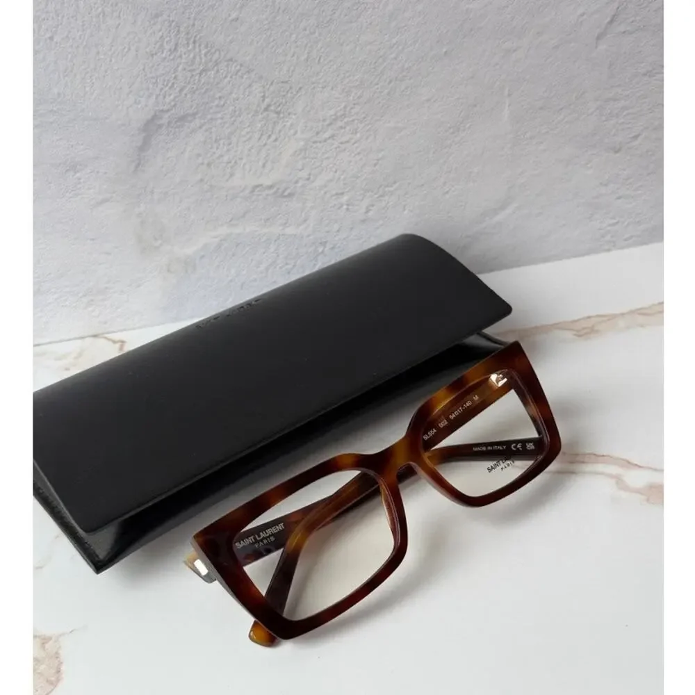 NEW Saint Laurent SL554 Cat Eye Optical Frames in Havana
